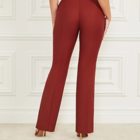 Marciano by Guess - Hollywood Flare Pant - Size 2 - Stunning Red Dress Pants - Picture 3 of 14